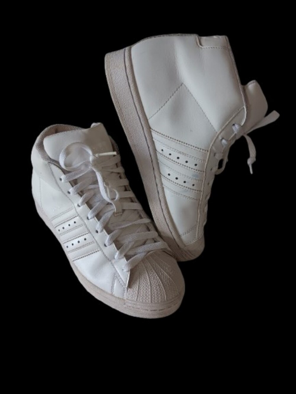 Adidas Women's White High-Top Shell-Toe Sneakers